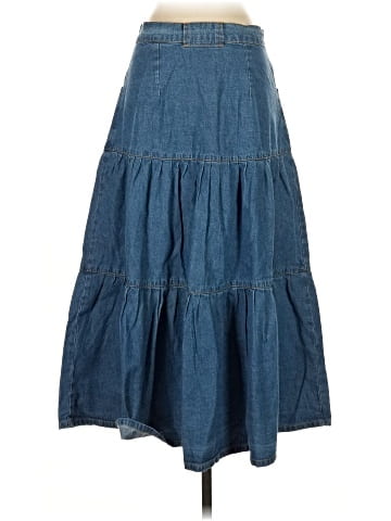 The Pyramid Collection Denim Skirt (view 2)