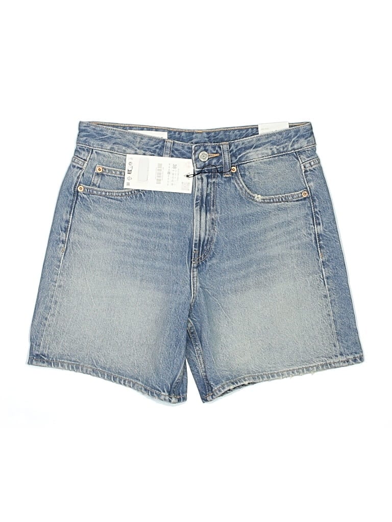 Zara Denim Shorts In Blue
