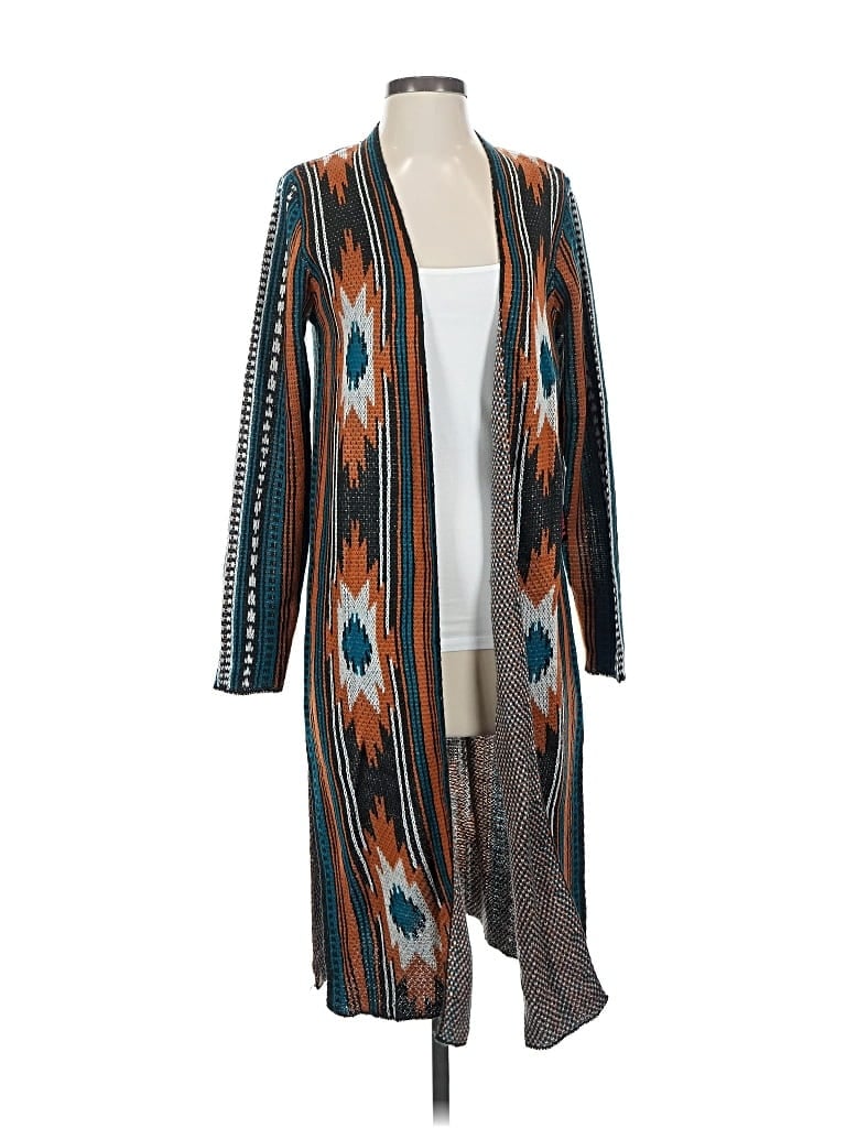 Rock & Roll Denim Cardigan Sweater In Blue