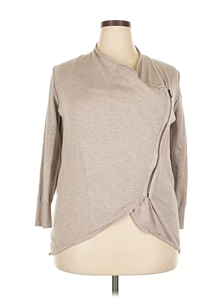 Pre-owned Joan Vass Cardigan Sweater In Gray