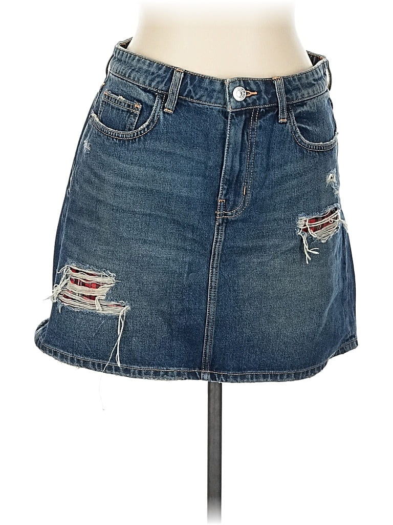 Pre-owned Current Elliott Denim Skirt In Blue