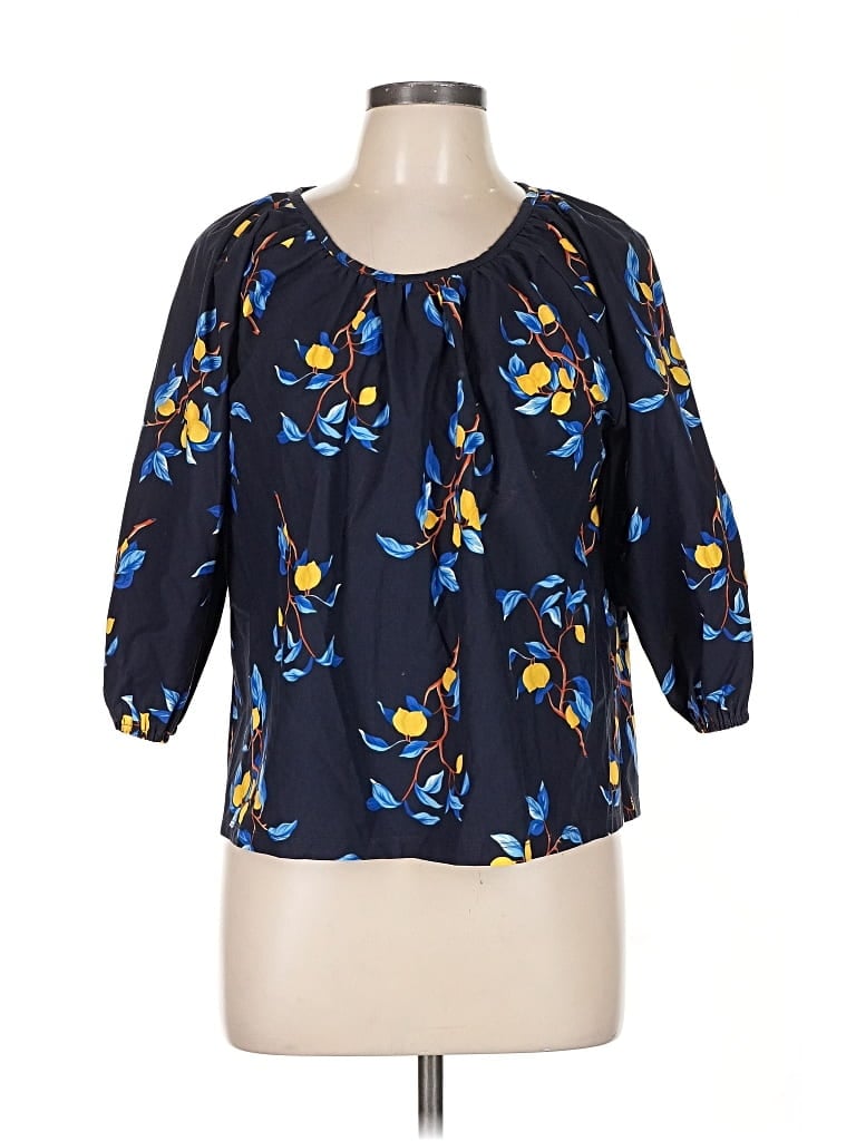 Pre-owned Ann Taylor 3/4 Sleeve Blouse In Blue