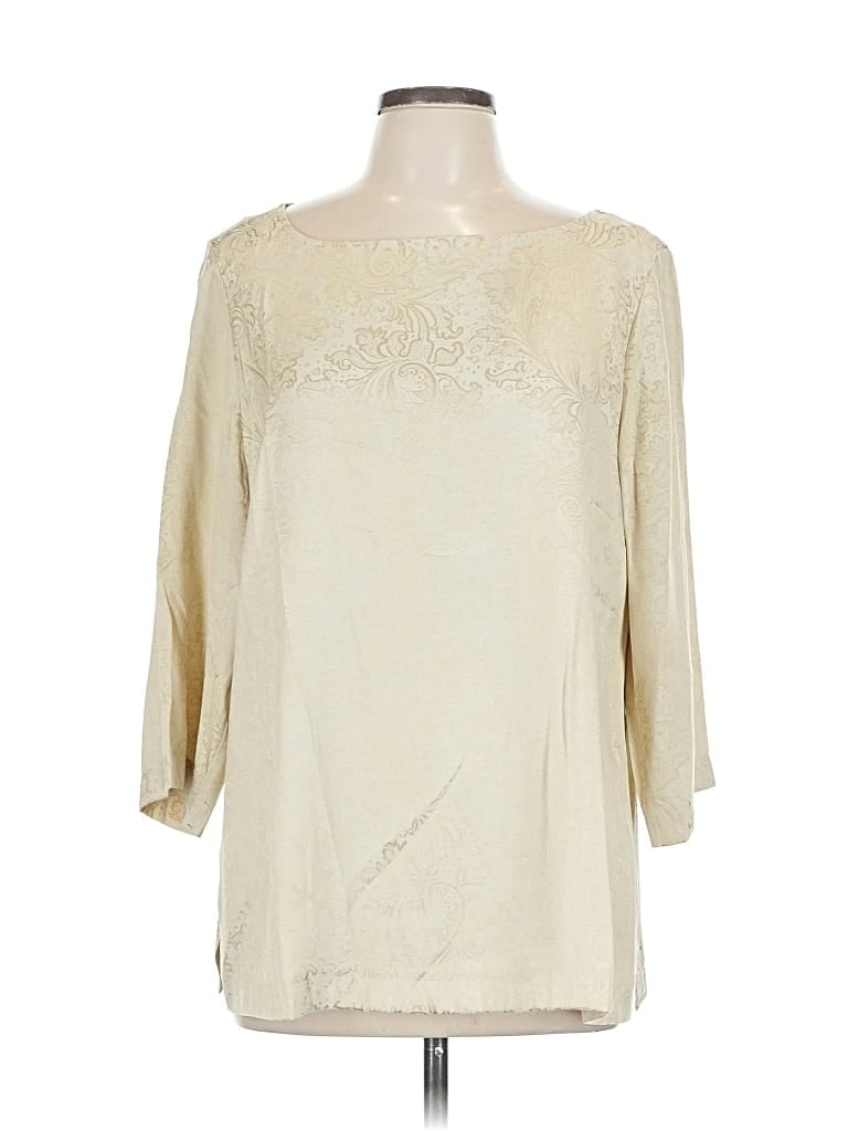 Pre-owned Chico's 3/4 Sleeve Blouse In White