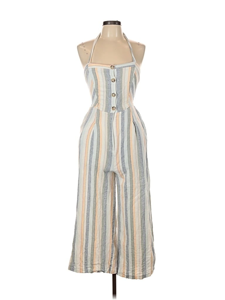 Pre-owned Astr Jumpsuit In White