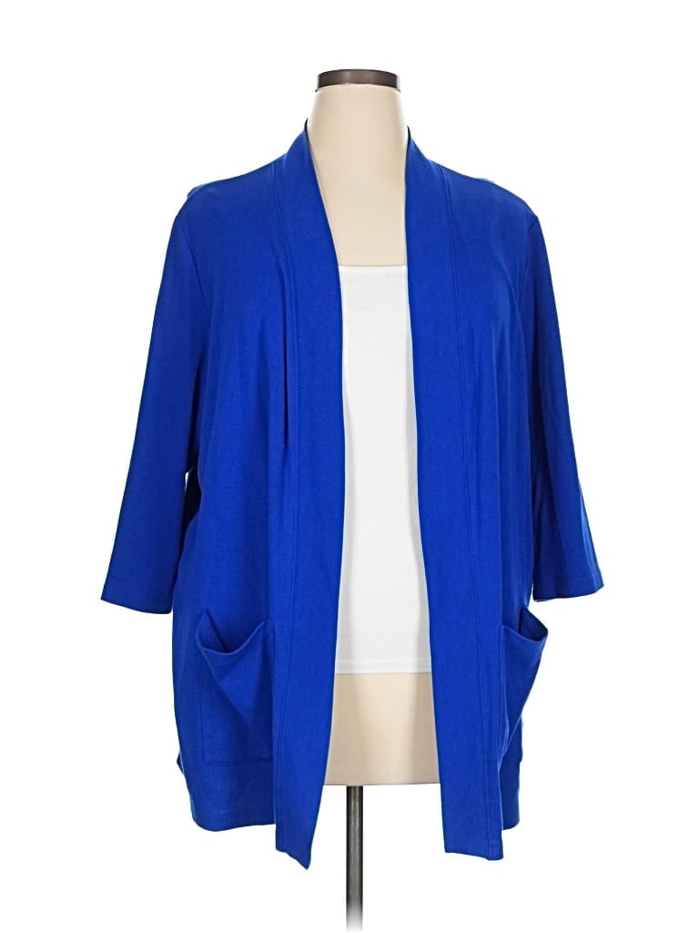Pre-owned Rafaella Cardigan Sweater In Blue