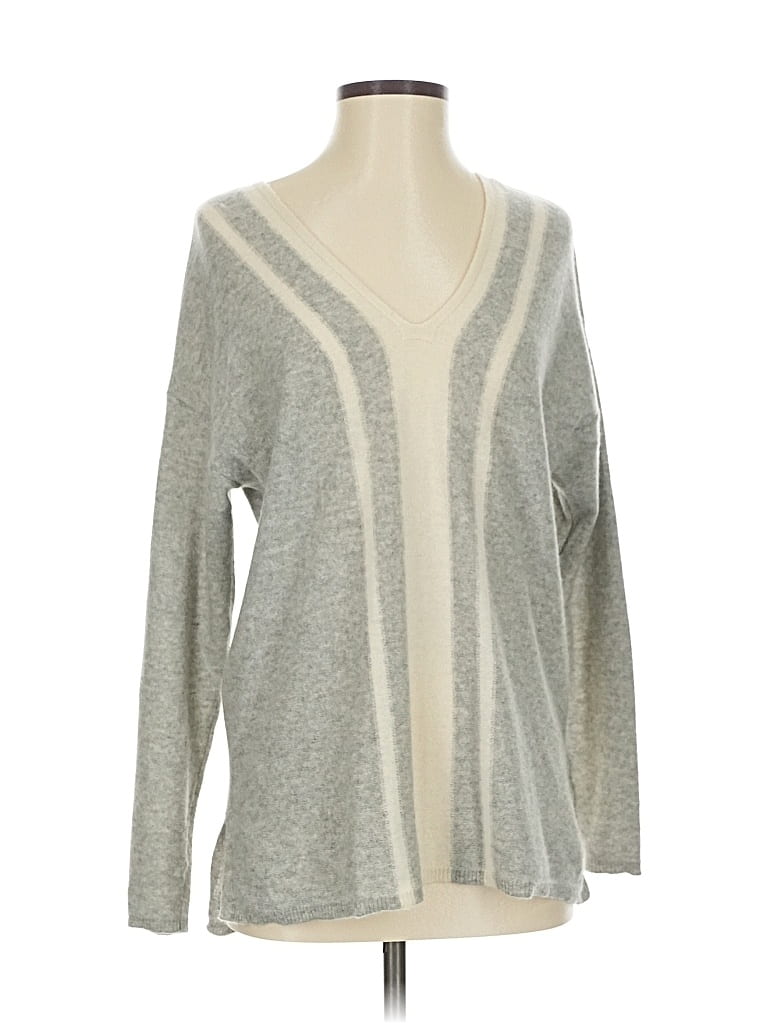 Pre-owned Vince Cashmere Pullover Sweater In Gray