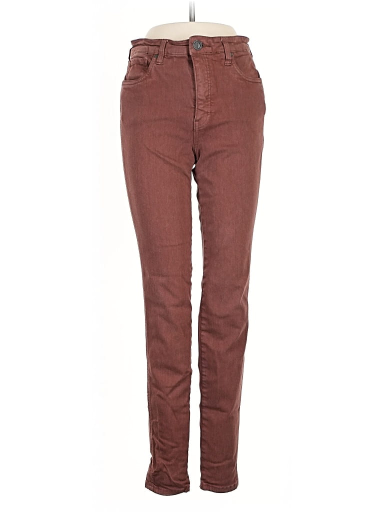 Pre-owned Kut From The Kloth Jeggings In Brown