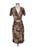 Anne Klein Animal Print Brown Cocktail Dress Size 4 - photo 1
