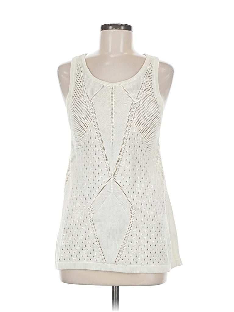 Pre-owned Cabi Sweater Vest In White