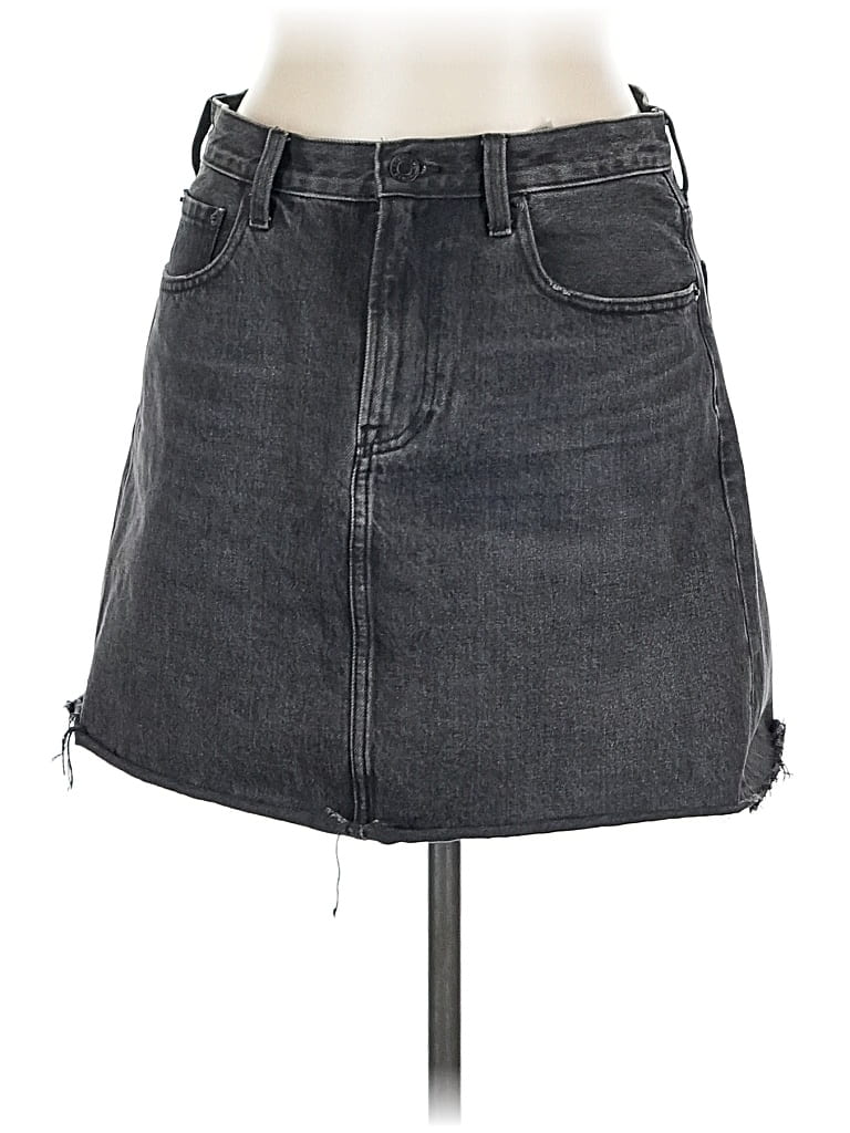 Pre-owned Everlane Denim Skirt In Black