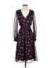 Express 100% Polyester Paisley Burgundy Cocktail Dress Size XS - photo 1