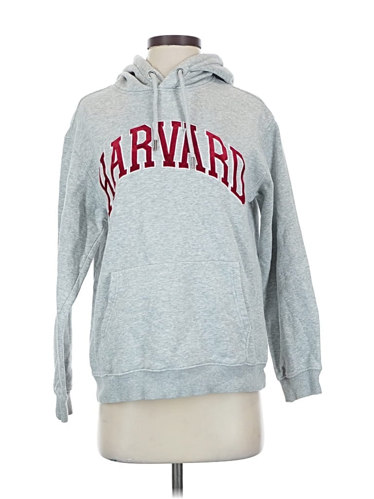Pre-owned H&m Pullover Hoodie In Gray