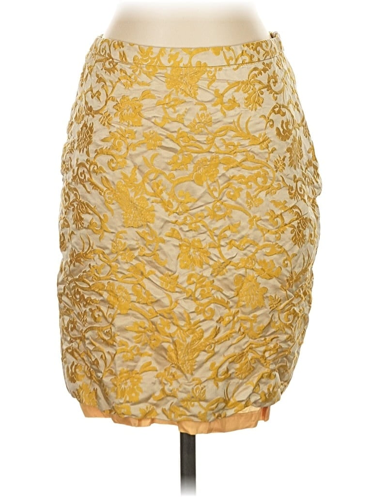 Pre-owned Banana Republic Silk Skirt In Yellow
