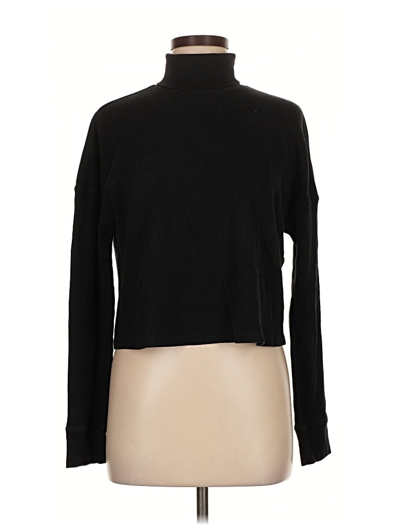 Pre-owned Calvin Klein Performance Turtleneck Sweater In Black