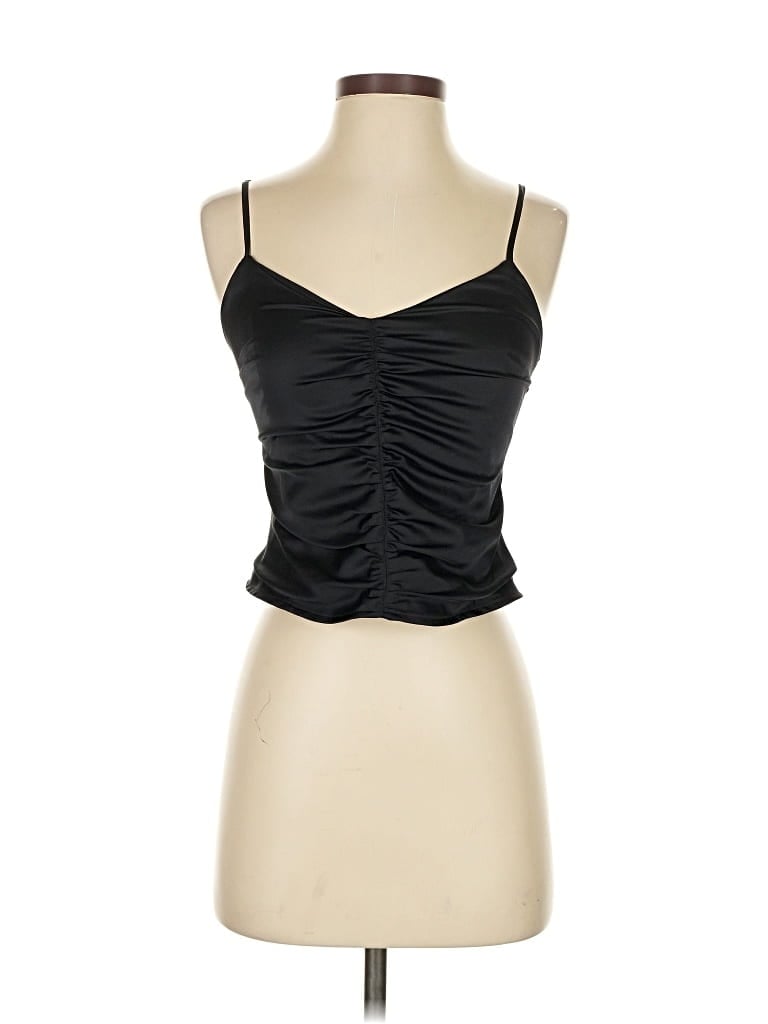 Pre-owned Abercrombie & Fitch Sleeveless Top Black Sweetheart Neckline Tops