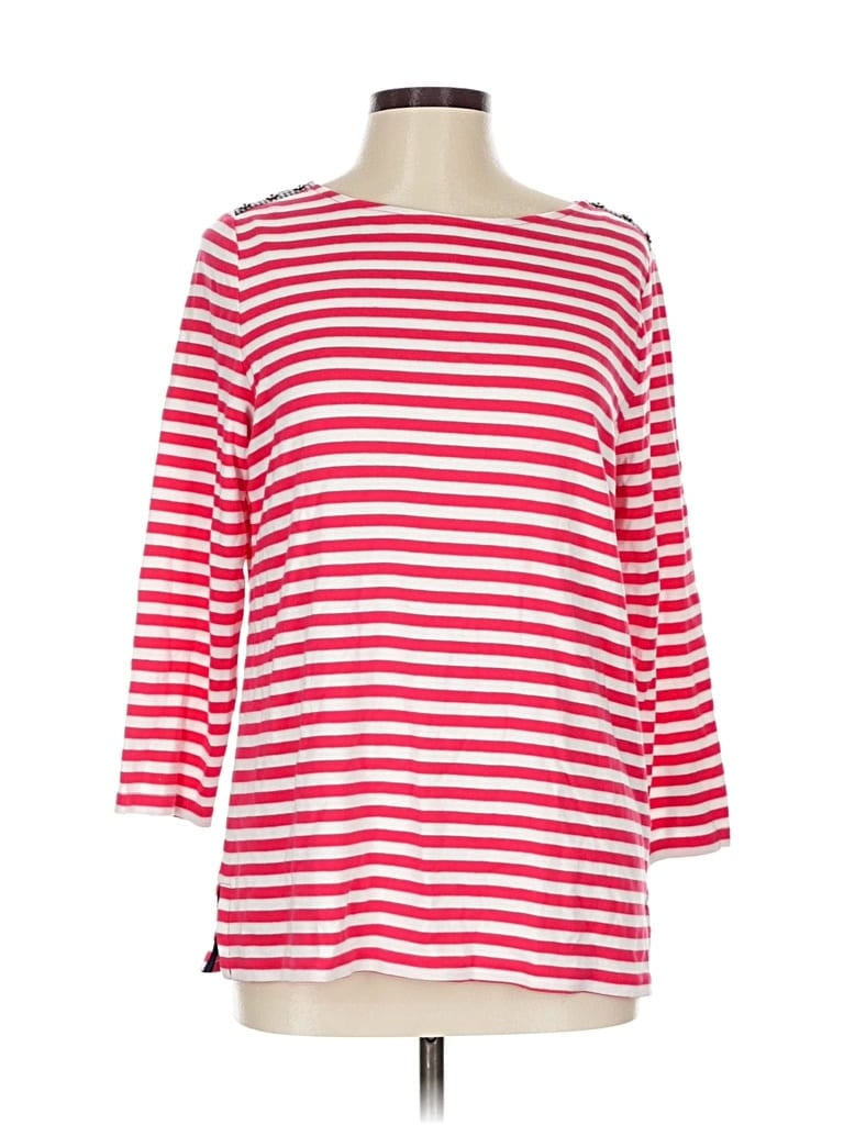 Pre-owned Rafaella 3/4 Sleeve T-shirt In Red