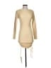 Lioness Solid Tan Casual Dress Size XS - photo 1