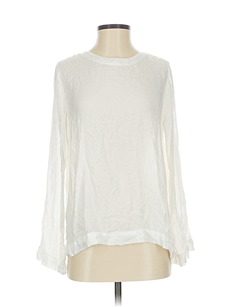Pre-owned Bella Dahl Long Sleeve T-shirt In White