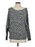 Lovestitch Animal Print Silver Pullover Sweater Size M - photo 1