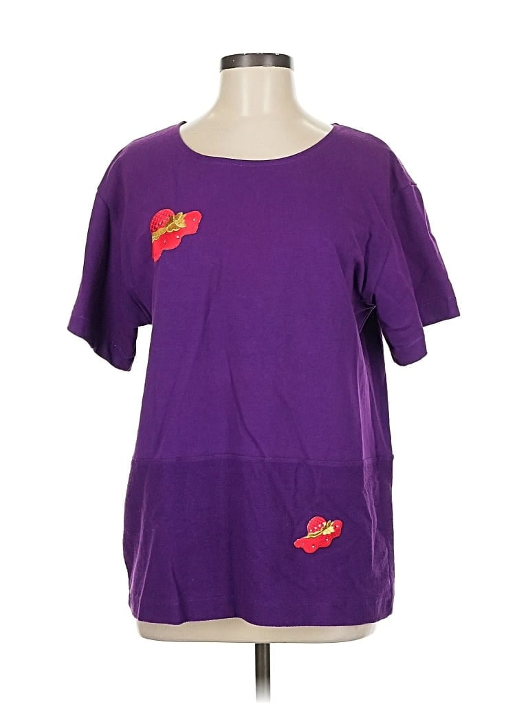 Pre-owned Assorted Brands Short Sleeve T-shirt In Purple
