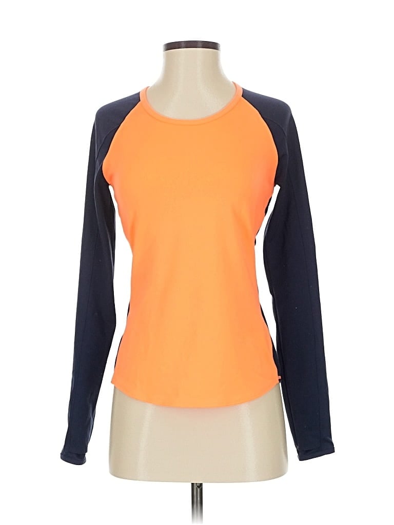 Pre-owned Athleta Long Sleeve T-shirt In Orange