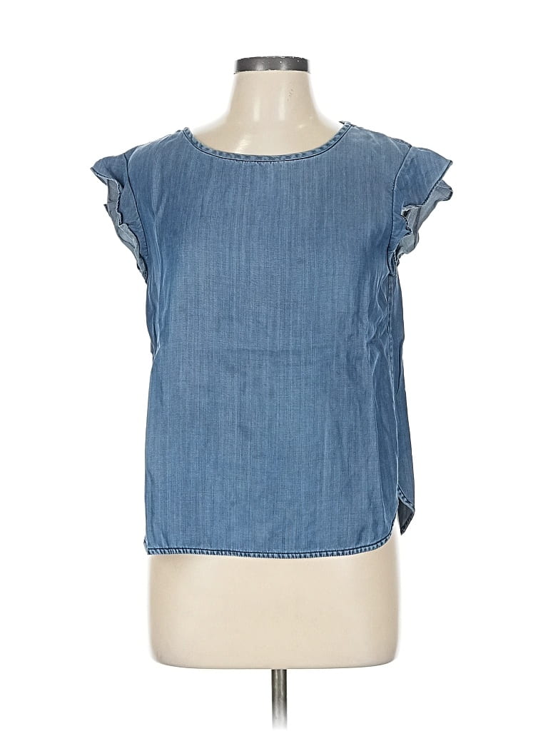Pre-owned Gap Sleeveless Blouse In Blue
