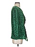 Monday Fun 100% Polyester Green 3/4 Sleeve Blouse Size S - photo 4