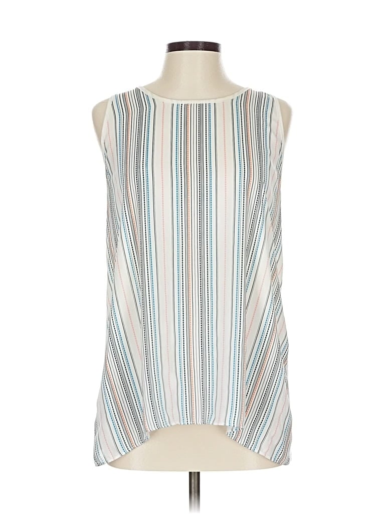 Pre-owned Ann Taylor Loft Outlet Sleeveless Blouse In Blue