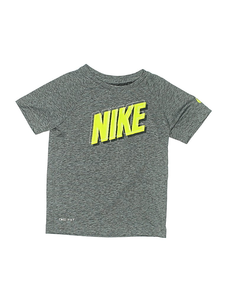 Pre-owned Nike Kids' Active T-shirt In Gray