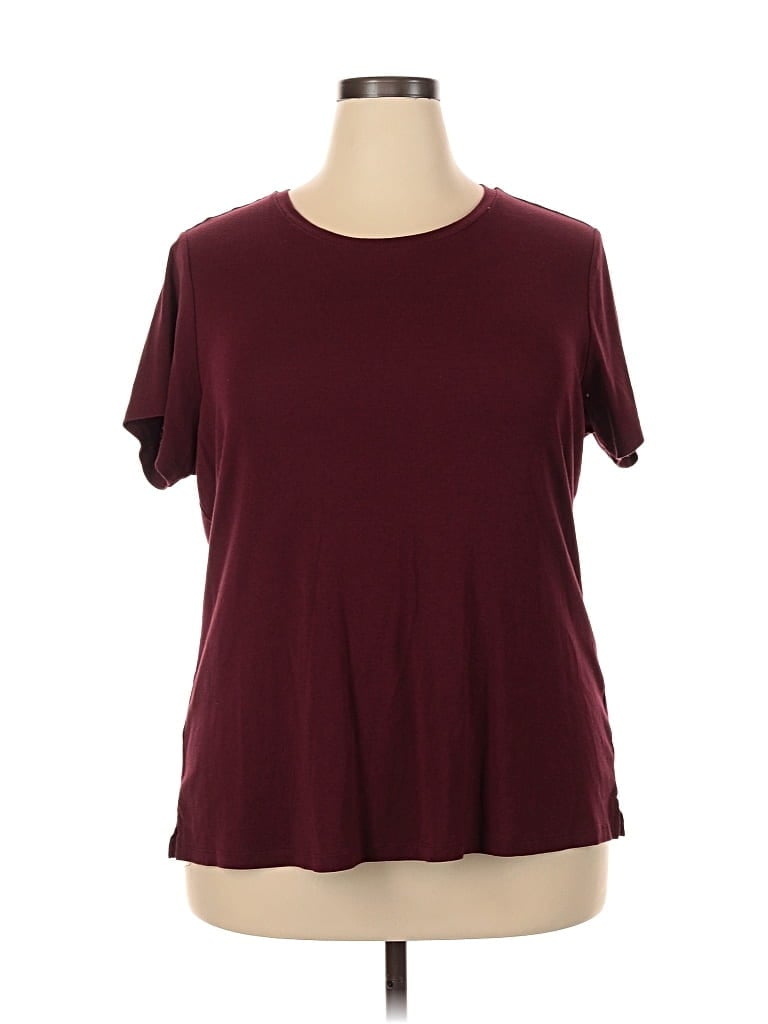 Pre-owned Old Navy Short Sleeve T-shirt In Burgundy
