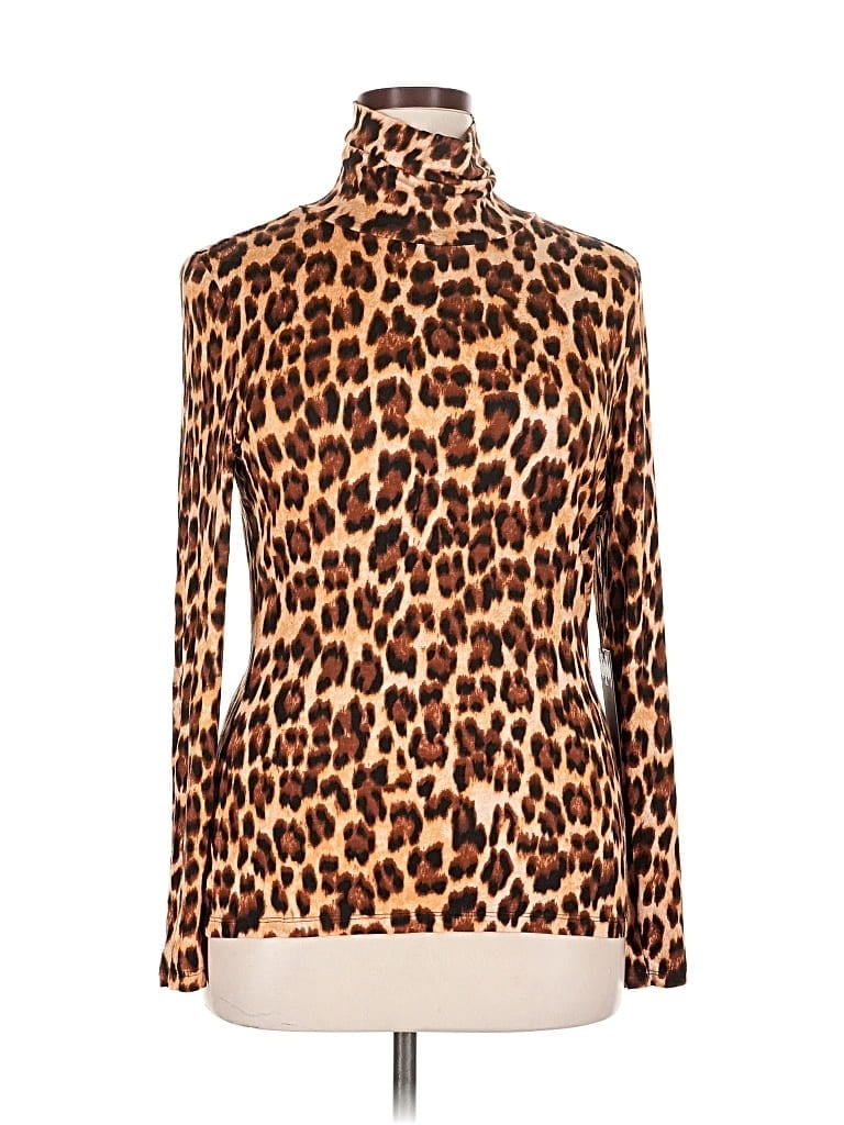 Pre-owned Jennifer Lopez Turtleneck Sweater In Brown