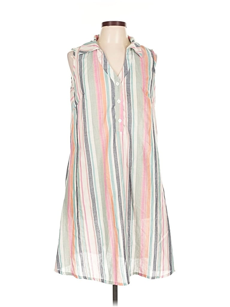 Pre-owned Shein Curve Casual Dress In White