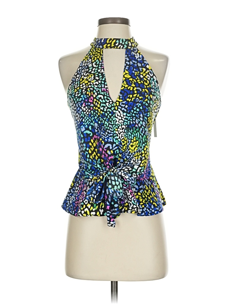 Pre-owned Ava & Aiden Sleeveless Blouse In Blue