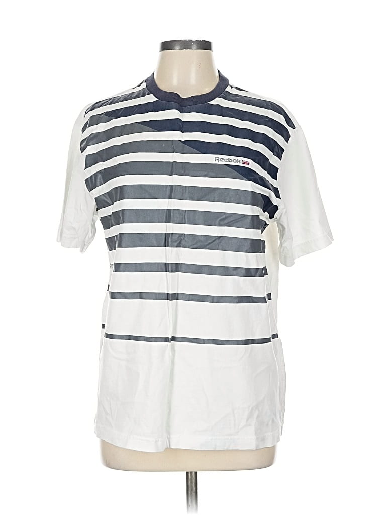 Pre-owned Unbranded Short Sleeve Henley Shirt In White