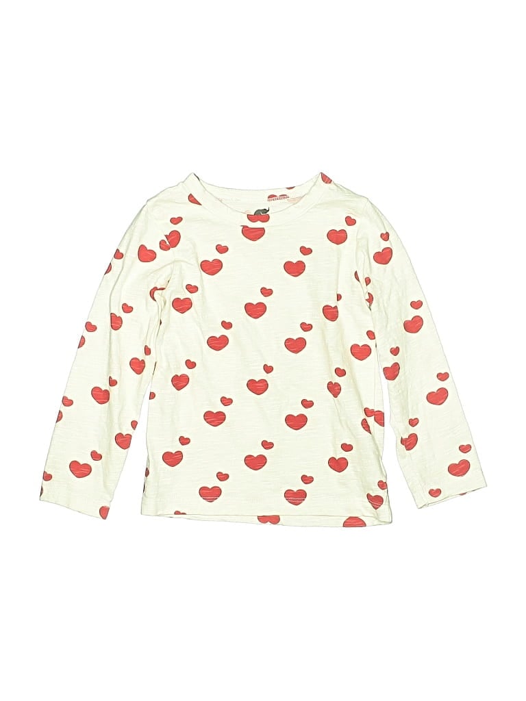 Pre-owned Monica + Andy Kids' Long Sleeve T-shirt In White