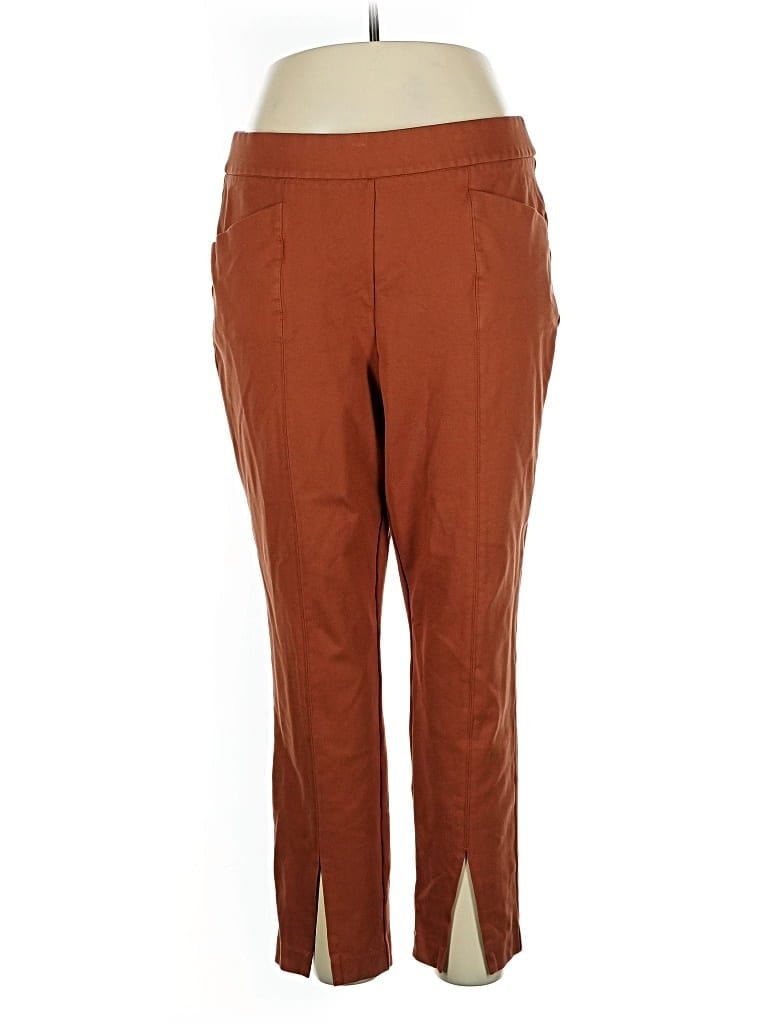 Pre-owned Ava & Viv Active Pants In Brown