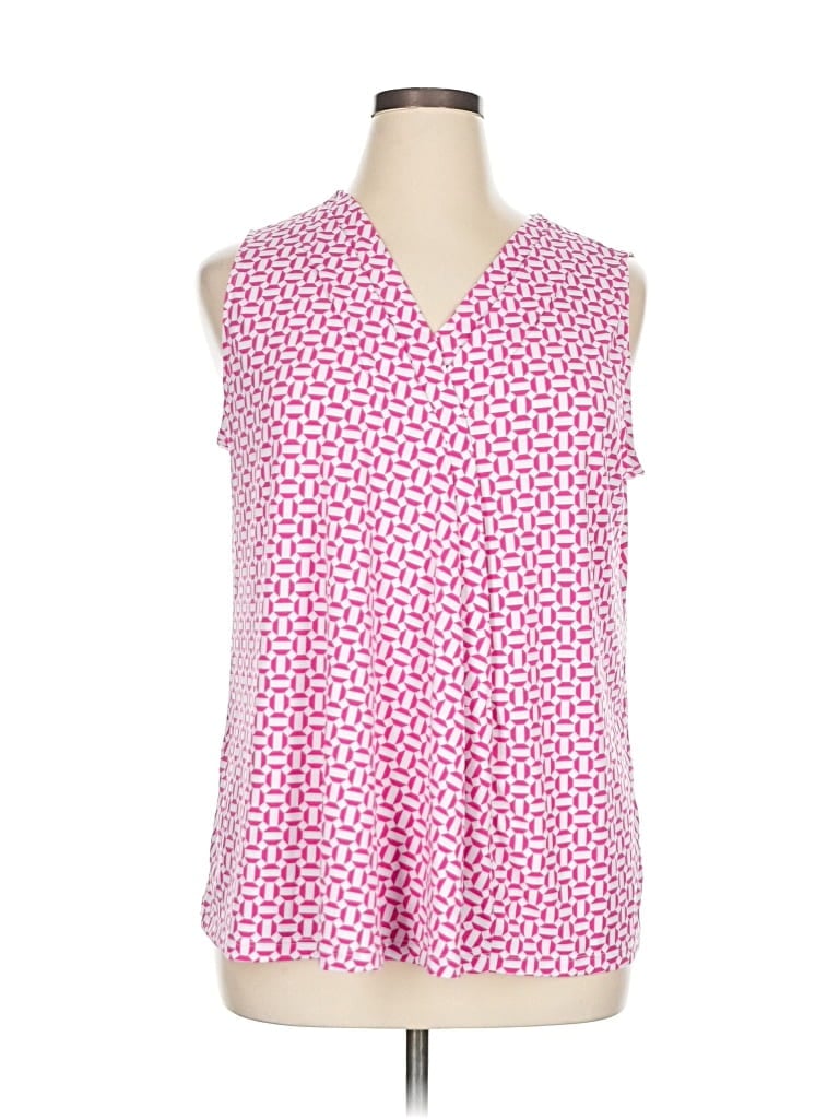 Pre-owned Lane Bryant Sleeveless Blouse In Pink