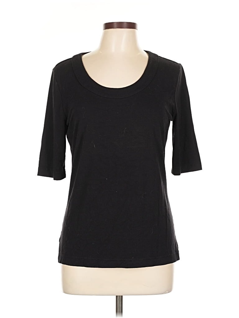 Pre-owned Ann Taylor Factory 3/4 Sleeve T-shirt In Black