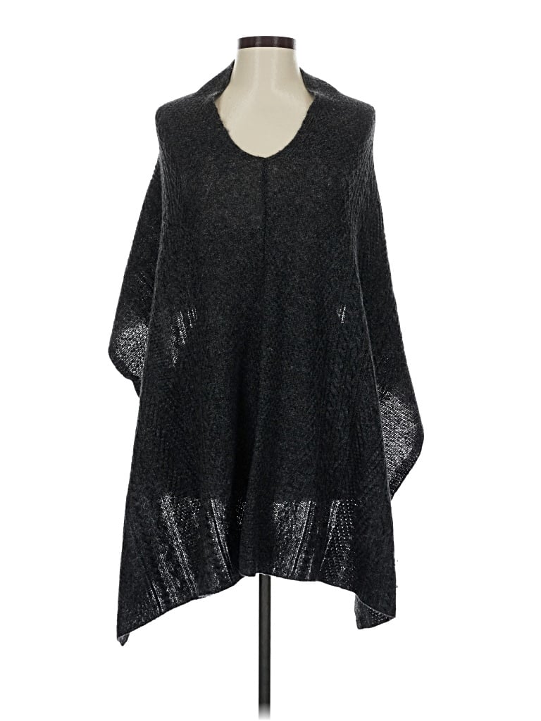 Pre-owned Jjill Poncho In Black