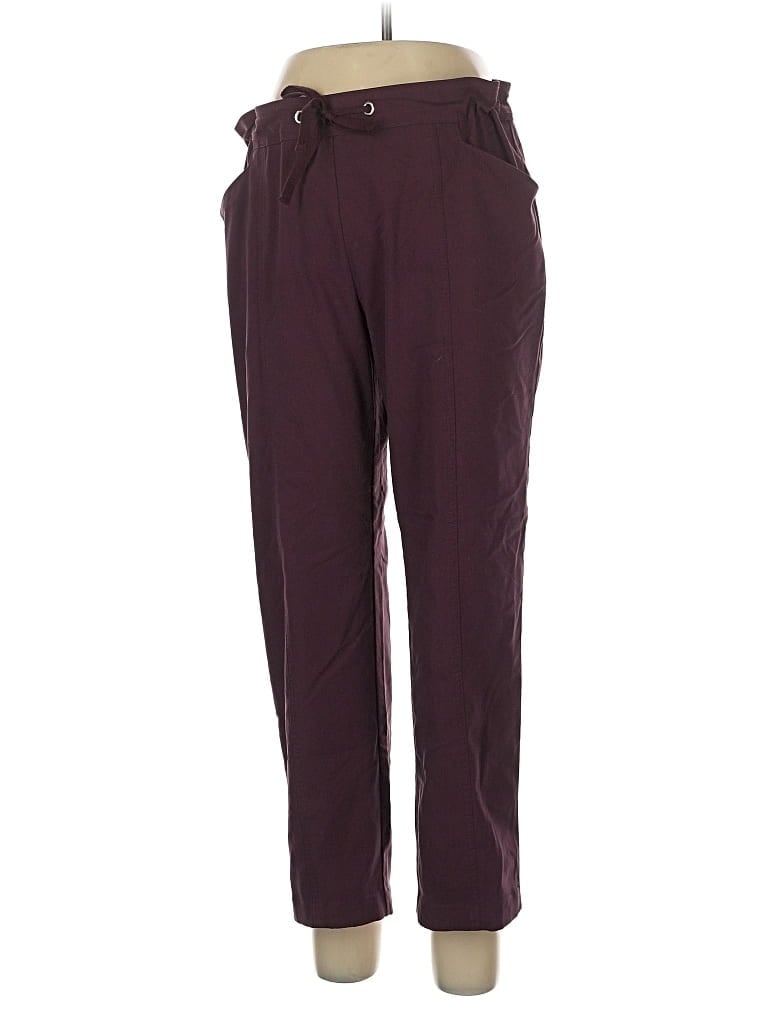 Pre-owned Weekends By Chico's Casual Pants In Burgundy