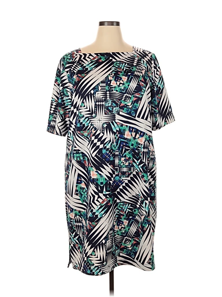 Pre-owned Gabby Skye Casual Dress In Blue