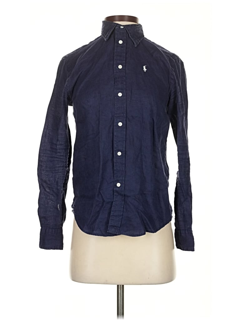 Pre-owned Polo By Ralph Lauren Long Sleeve Button Down Shirt In Blue