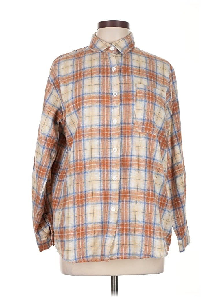 Pre-owned Princess Polly Long Sleeve Blouse In Orange