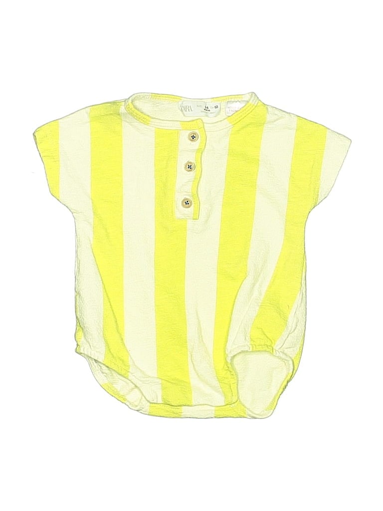 Pre-owned Zara Babies' Short Sleeve Onesie In Yellow