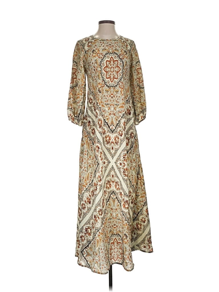 Pre-owned Warm Casual Dress In Brown