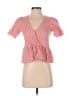 Madewell 100% Cotton Red Short Sleeve Blouse Size XXS - photo 1