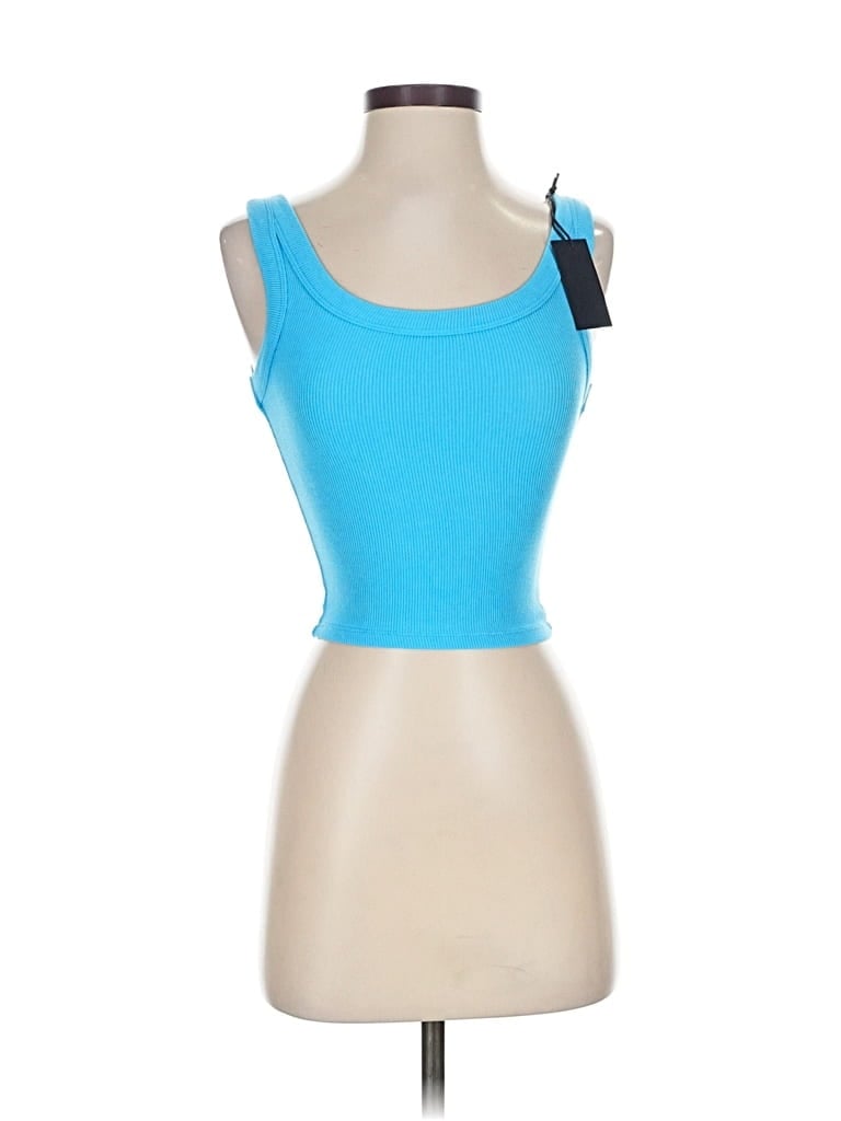 Katie J Nyc Tank Top Blue Scoop Neck Tops