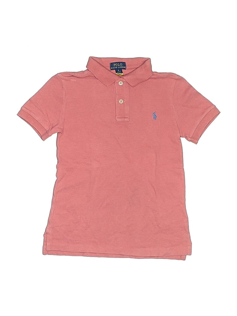 Pre-owned Polo By Ralph Lauren Kids' Short Sleeve Polo In Pink