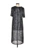 Flat White 100% Polyester Chevron-herringbone Silver Casual Dress Size S - photo 1
