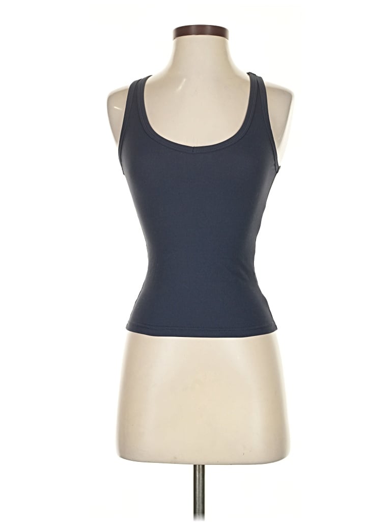 Pre-owned Unbranded Tank Top Blue Halter Neckline Tops